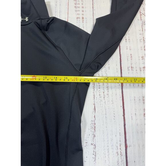 Under Armour ColdGear 1/4 Zip Pullover Women’s Size M Long Sleeve Black Collar - Picture 7 of 7